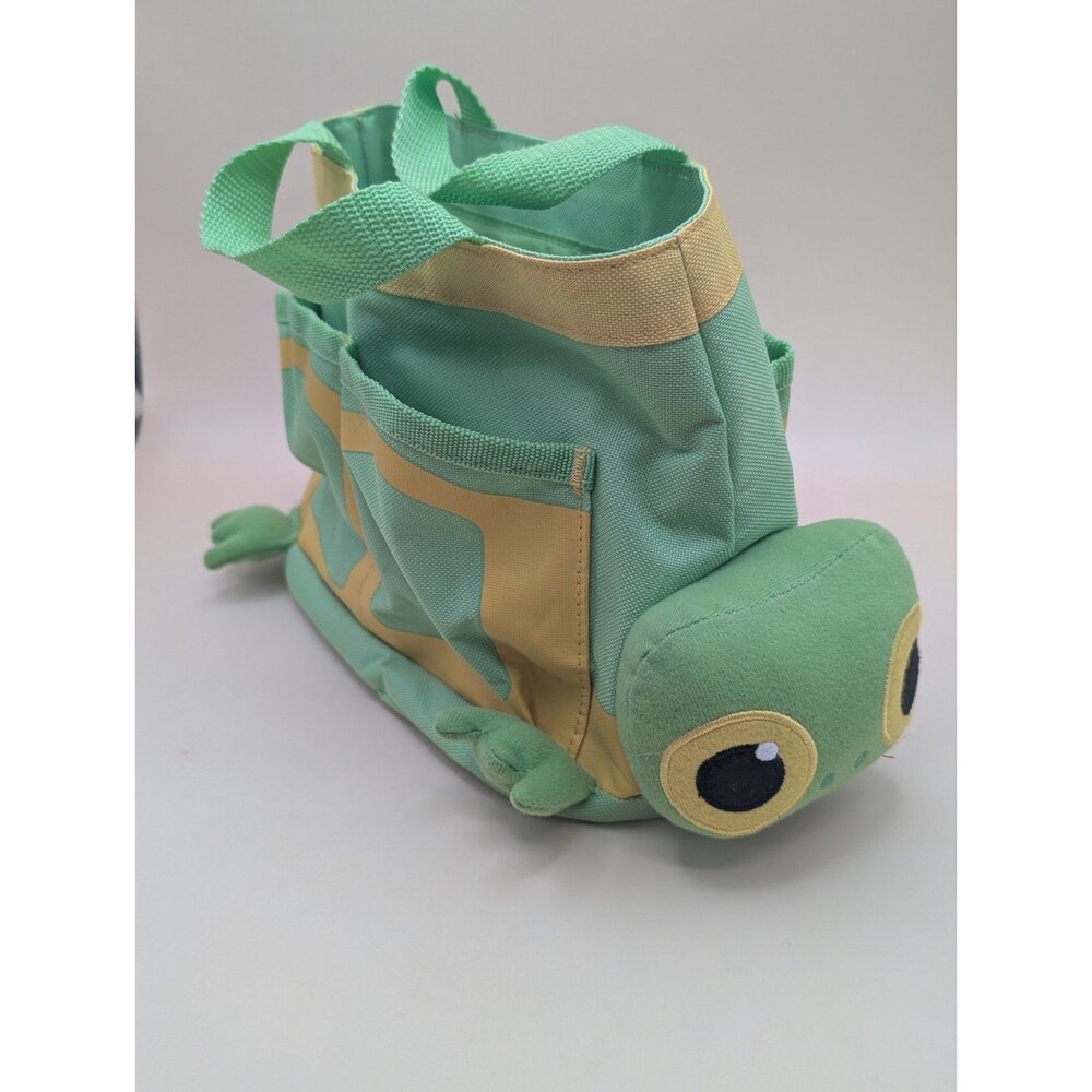 Melissa & Doug Sunny Patch Frog Kids Play Tote Bag Multi Pocket Green - Picture 2 of 10